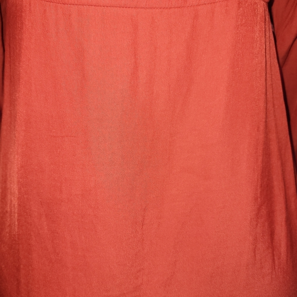 Banana Republic Vibrant Coral Long Sleeve Dress Size -10 - Picture 9 of 10
